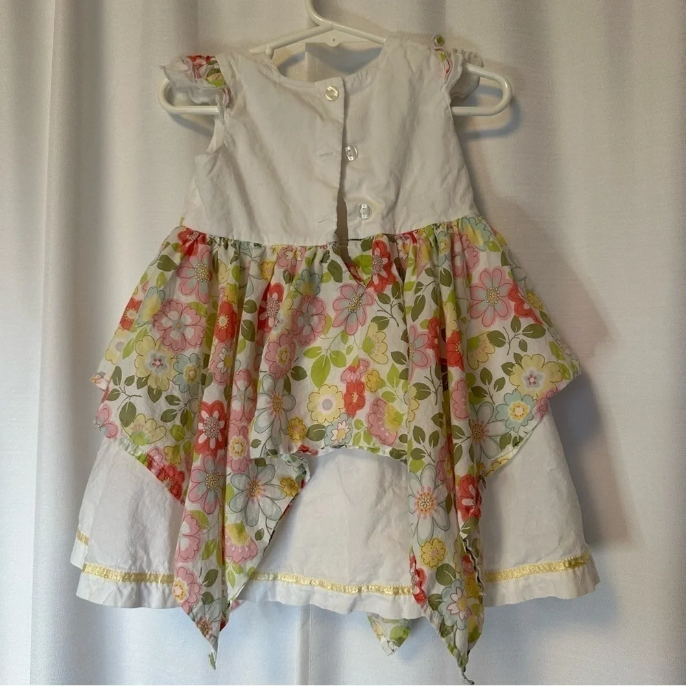 EUC Laura Ashley Sleeveless Dress Baby Girls 12 Months Petticoat Floral Summer